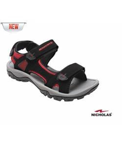 NICHOLAS MEN 'BLACK/RED NS-12 SANDALS