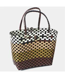 Sandy's Basket Tote Bag in Brown Combo