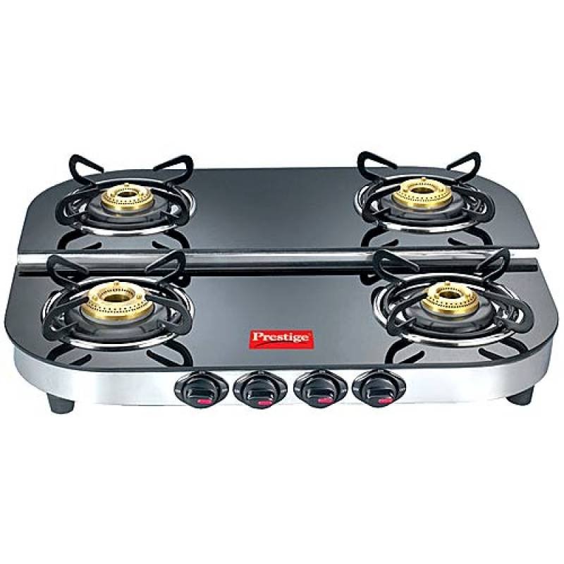 Prestige DGT 04 Royale Duplex 4 Burner SS Glass Cooktop